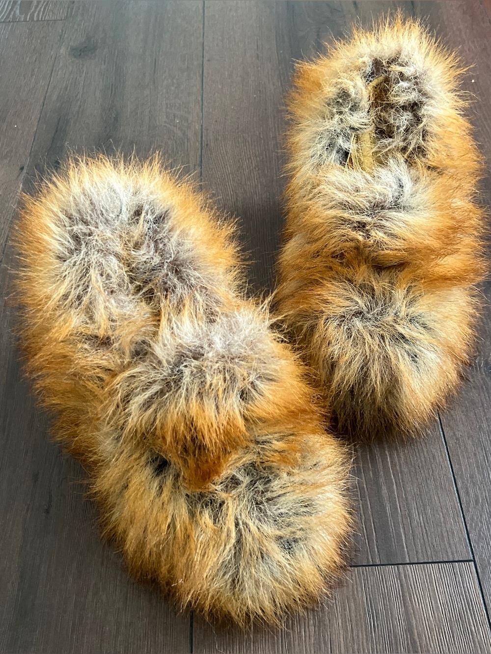 AZALEA WANG Faux Fur Orange-Brown Women's Slip-On
Pumps